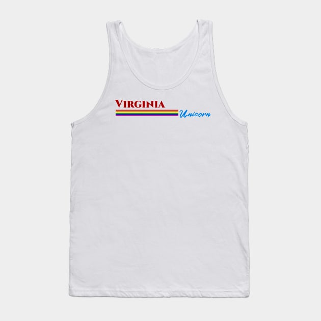 Virginia Unicorn Gift Tank Top by Easy On Me